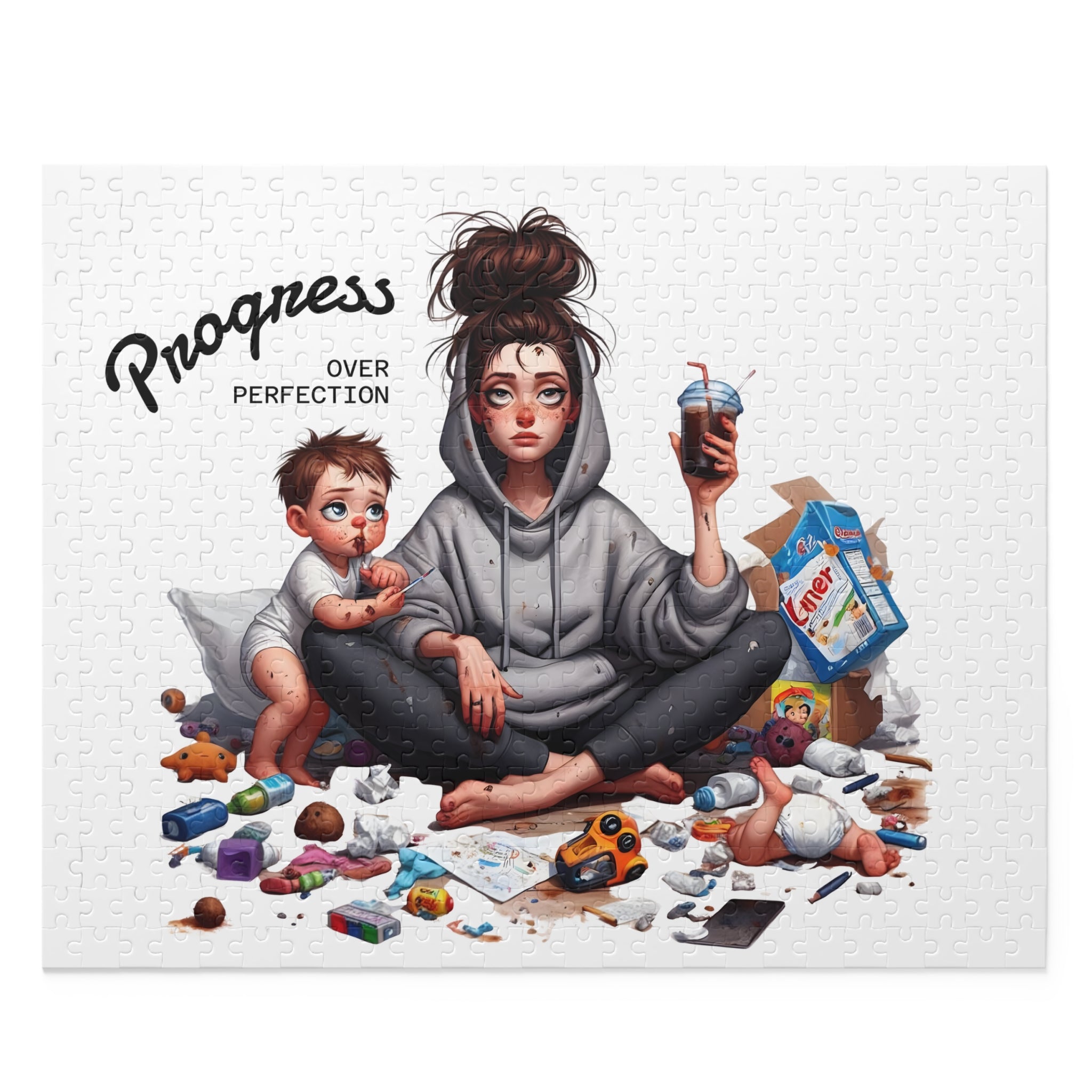 Progress Over Perfection Puzzle - 120, 252, 500-Piece for Busy Moms