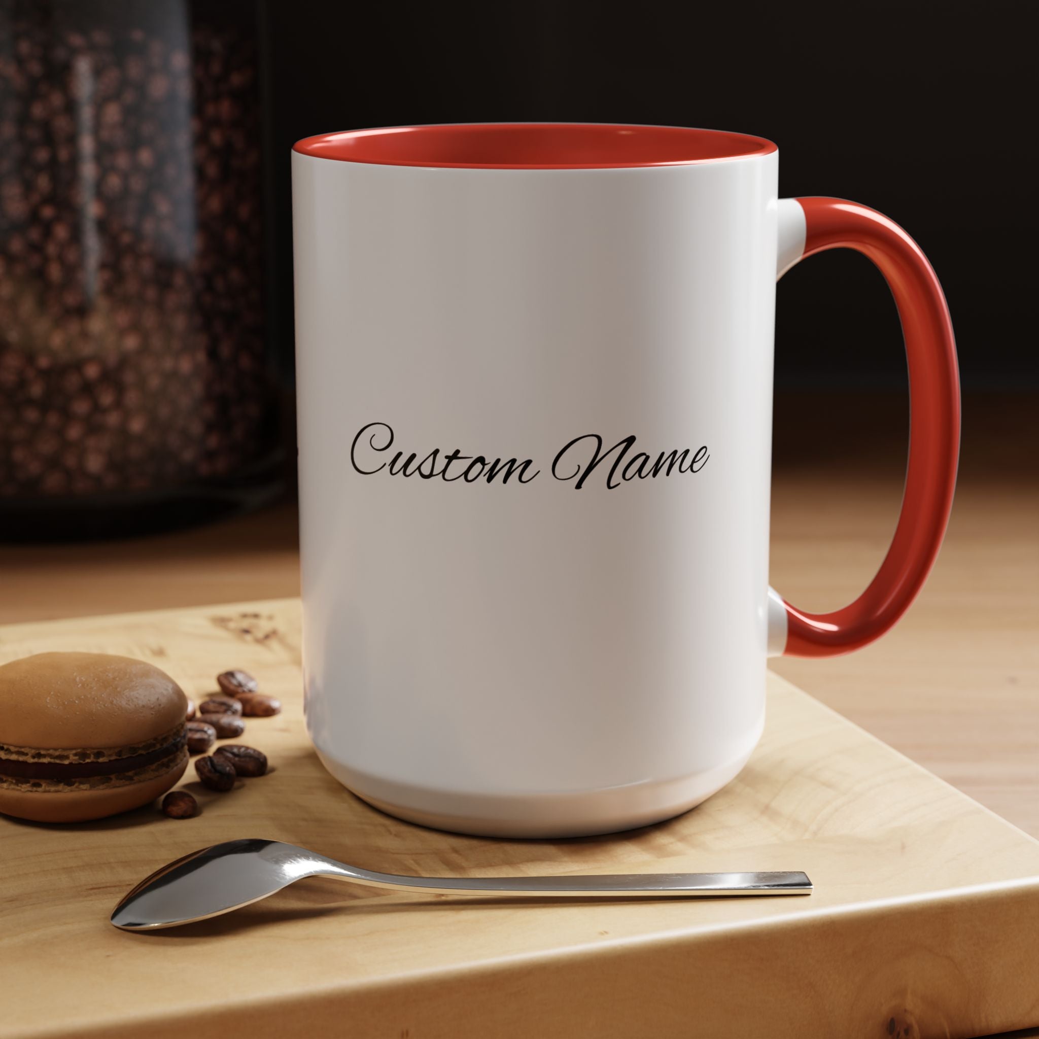 Nurse - Custom Name Accent Coffee Mug – Personalized Black-Trim Coffee Cup (15oz)