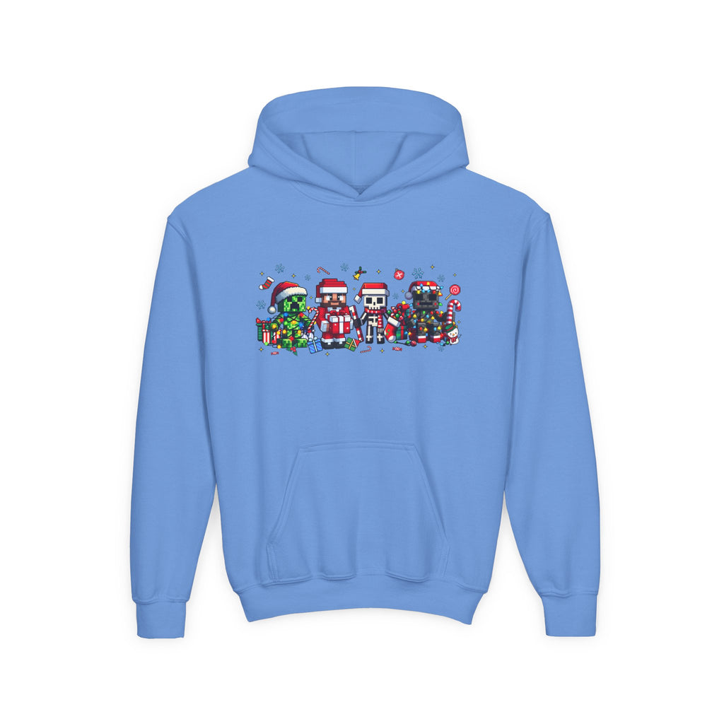 Festive Youth Hoodie with Christmas Character Design