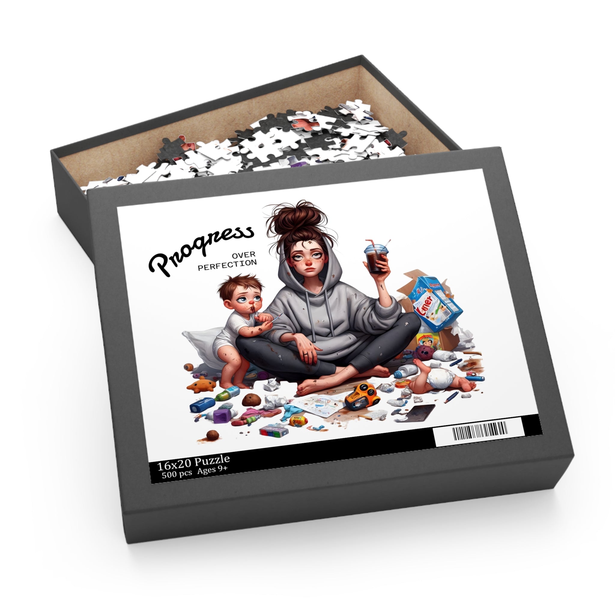 Progress Over Perfection Puzzle - 120, 252, 500-Piece for Busy Moms