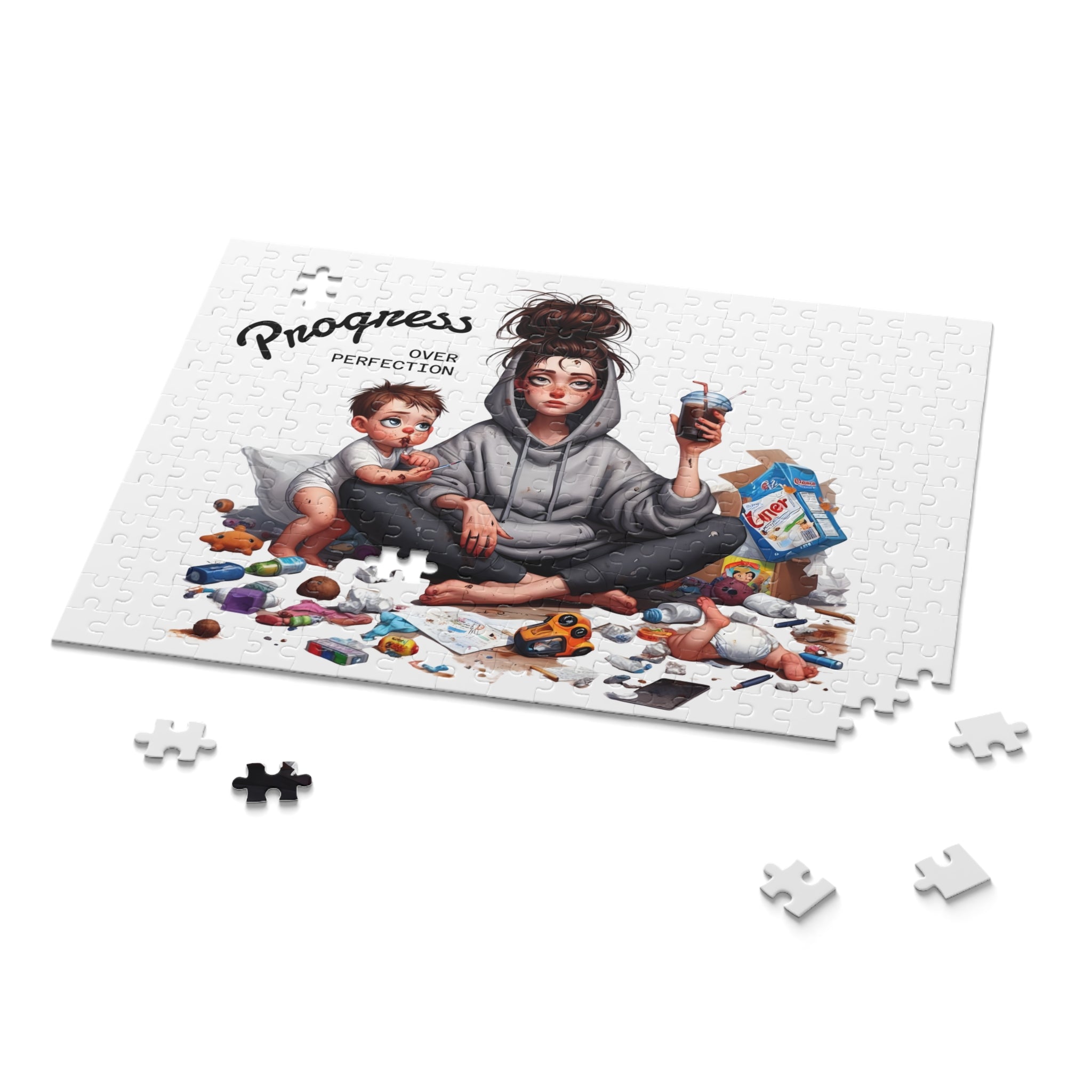 Progress Over Perfection Puzzle - 120, 252, 500-Piece for Busy Moms